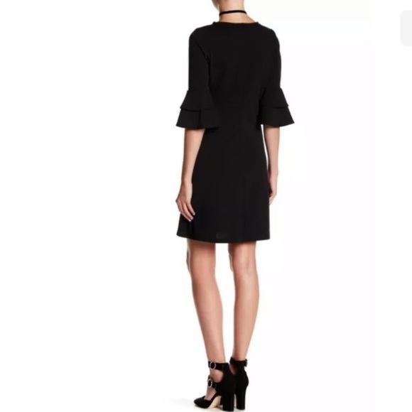 The Vanity Room Green V-Neck Ruffle Sleeve Dress M - Picture 12 of 12